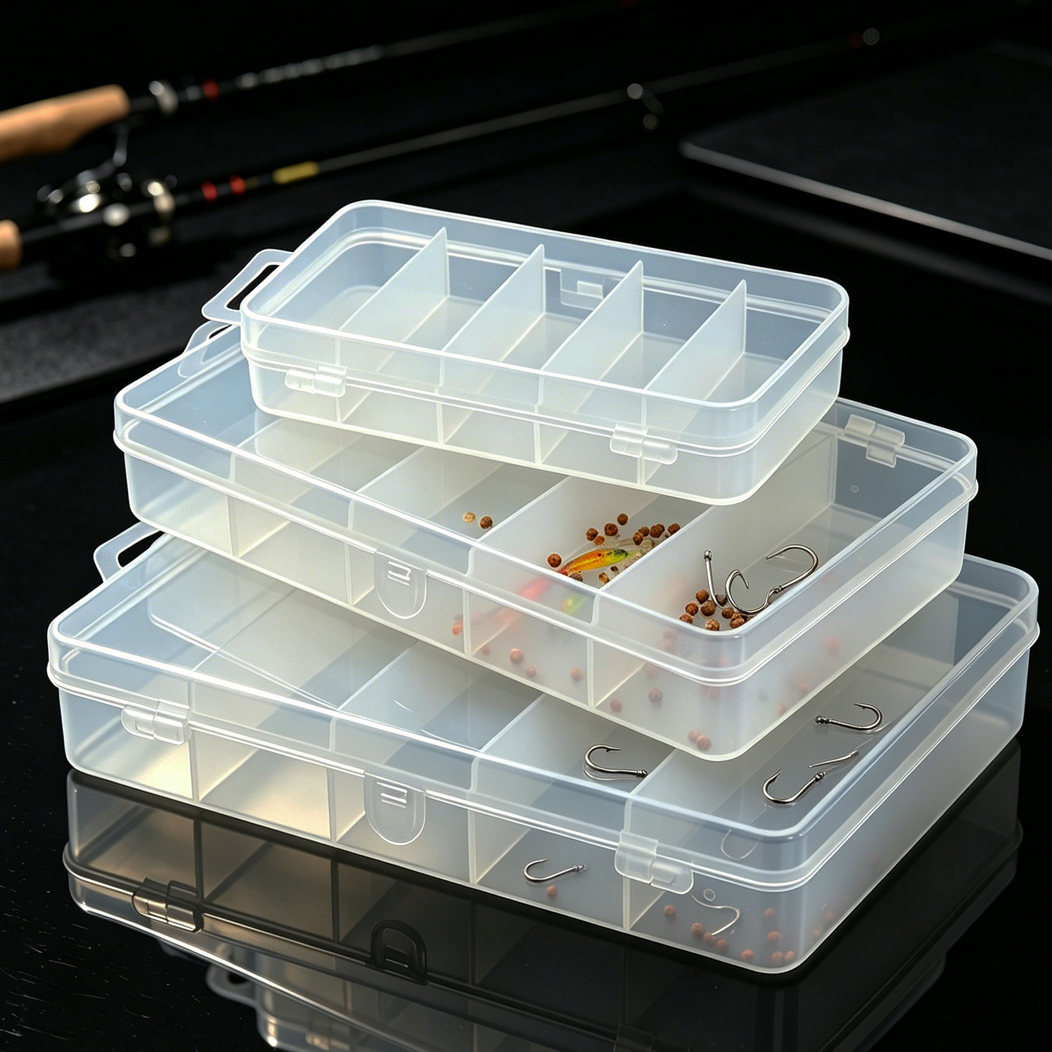 Fishing Lure Box - 1/3pcs 3 Sizes of Plastic Fishing