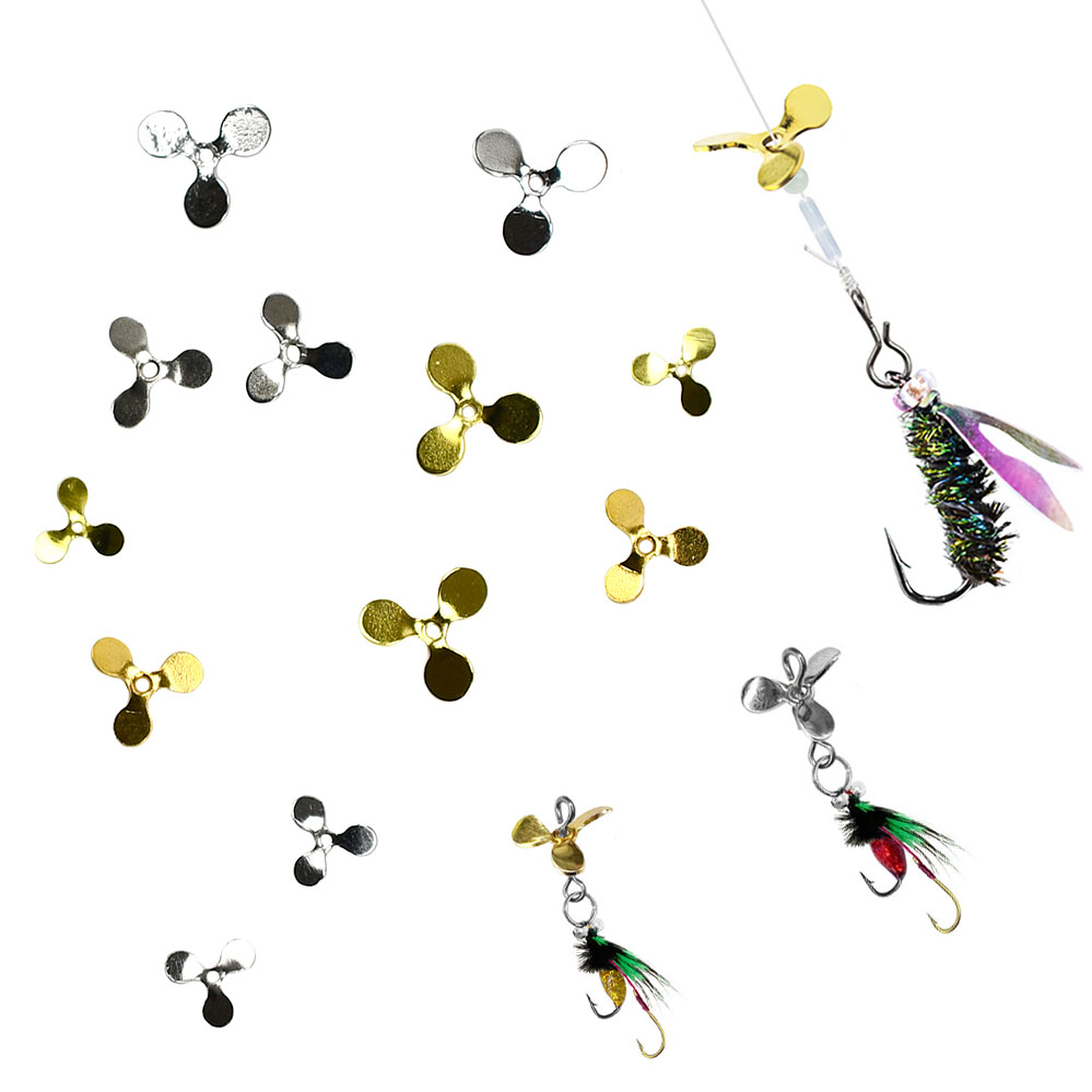 Fishing Lure Blade Bait - 200Pcs 3-Blade Propeller Fishing Lure Accessories,