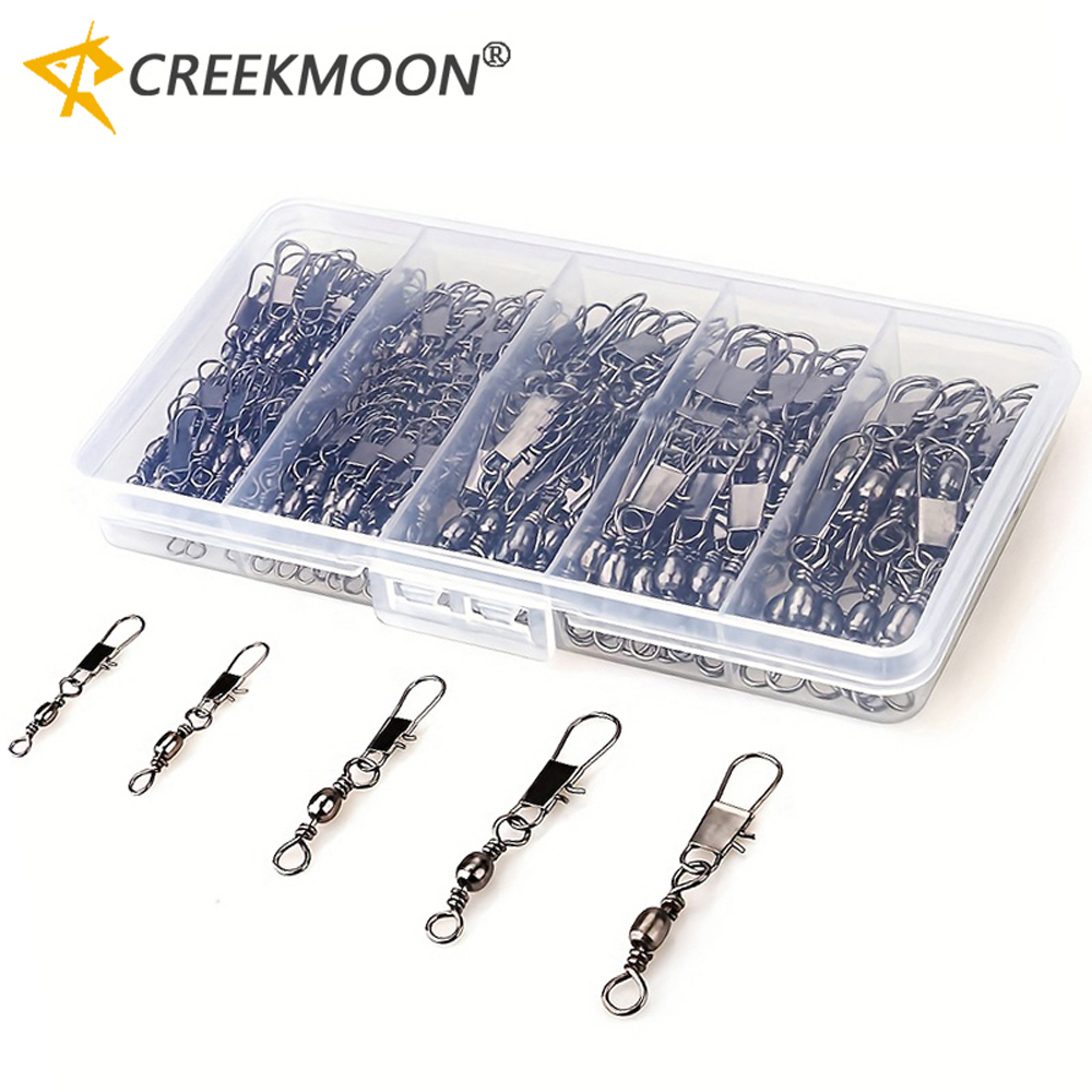 Fishing Lure Accessories - 100Pcs/Lot 4#6#8#10#12# Swivels Mix Fishing Connector