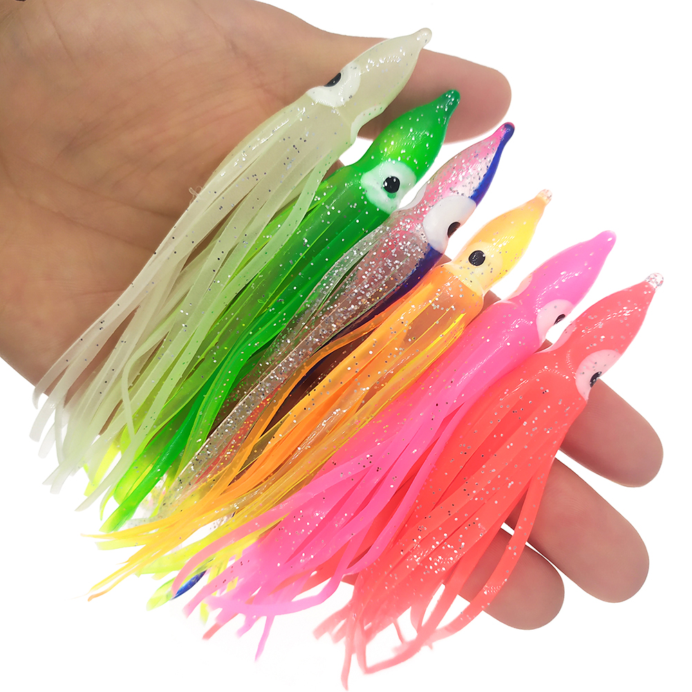 Fishing Lure Buzzbait - 20Pcs Glow Luminous Octopus Soft Squid