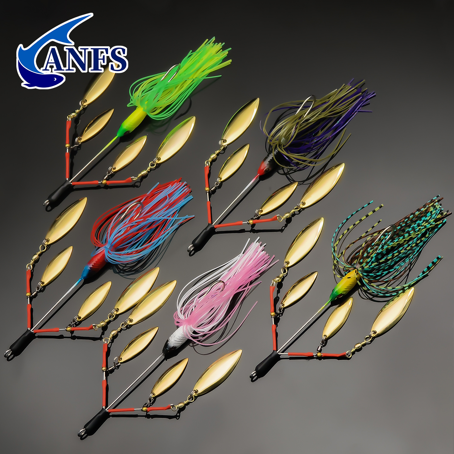 Fishing Lure Blade Bait - ANFS 1pc Fishing Lure Multi-Blade Spinner