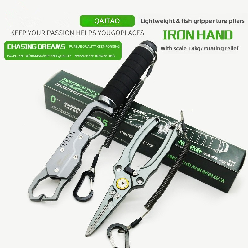 Fishing Lure Accessories - Lightweight Aluminum Fish Gripper With Scale