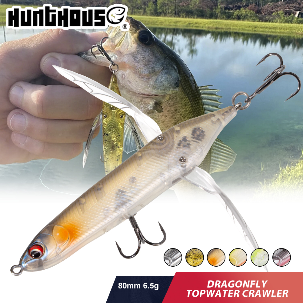 Fishing Lure Jerkbait - Hunthouse Floating Topwater Dragonfly Crawler Pencil