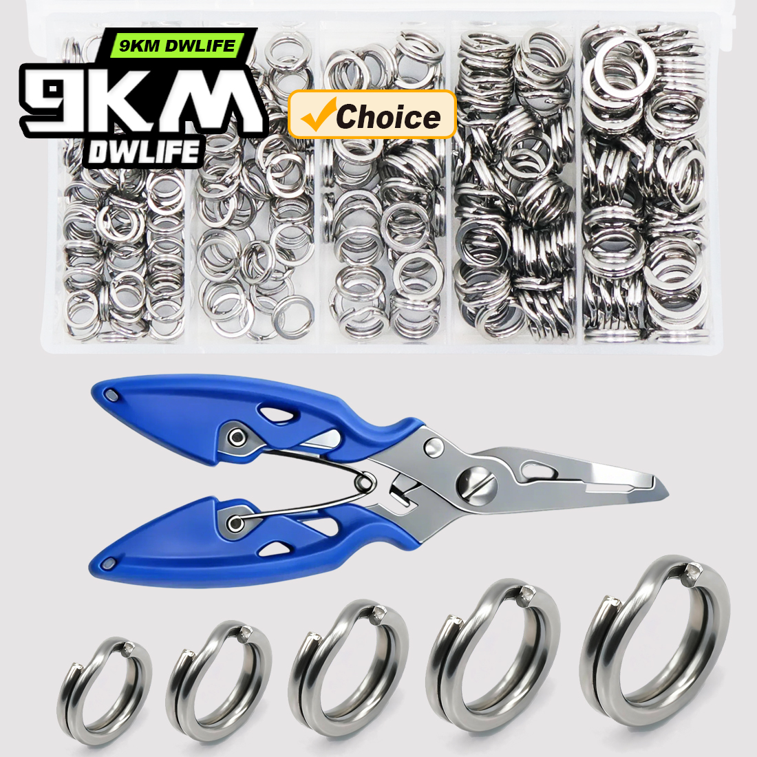 Fishing Lure Making Kit - 9KM Fishing Split Rings with Plier