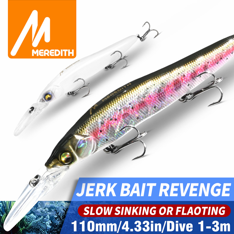 Fishing Lure Jerkbait - MEREDITH Minnow Wobbler Fishing Lures 110mm