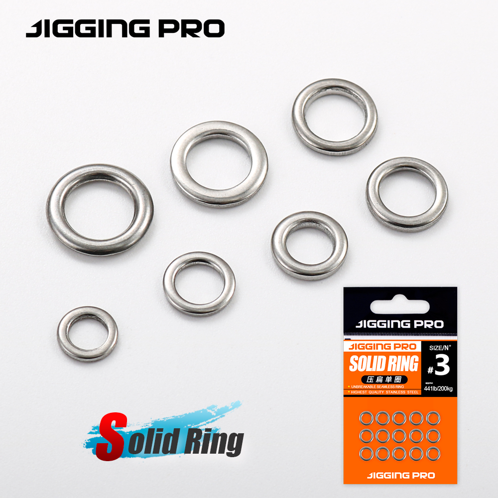 Fishing Lure Jig - JIGGING PRO Fishing Solid Ring Stainless