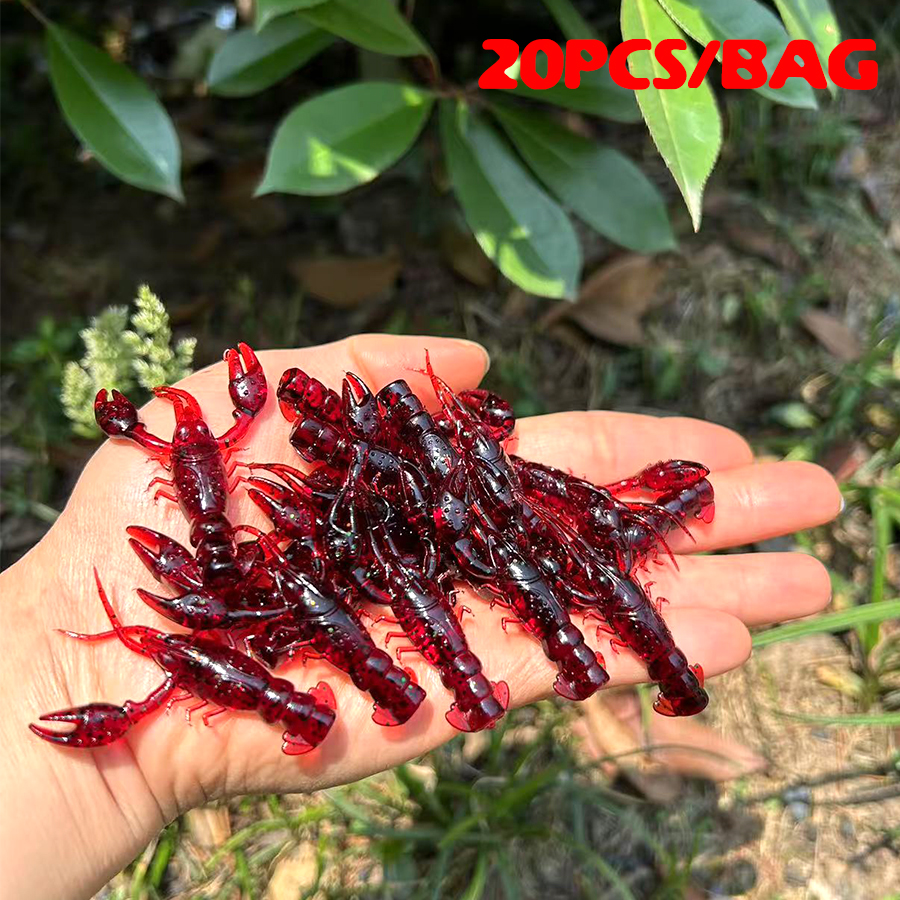 Fishing Lure Spinnerbait - 20pcs Crawfish Artificial Bait Shrimp Lobster