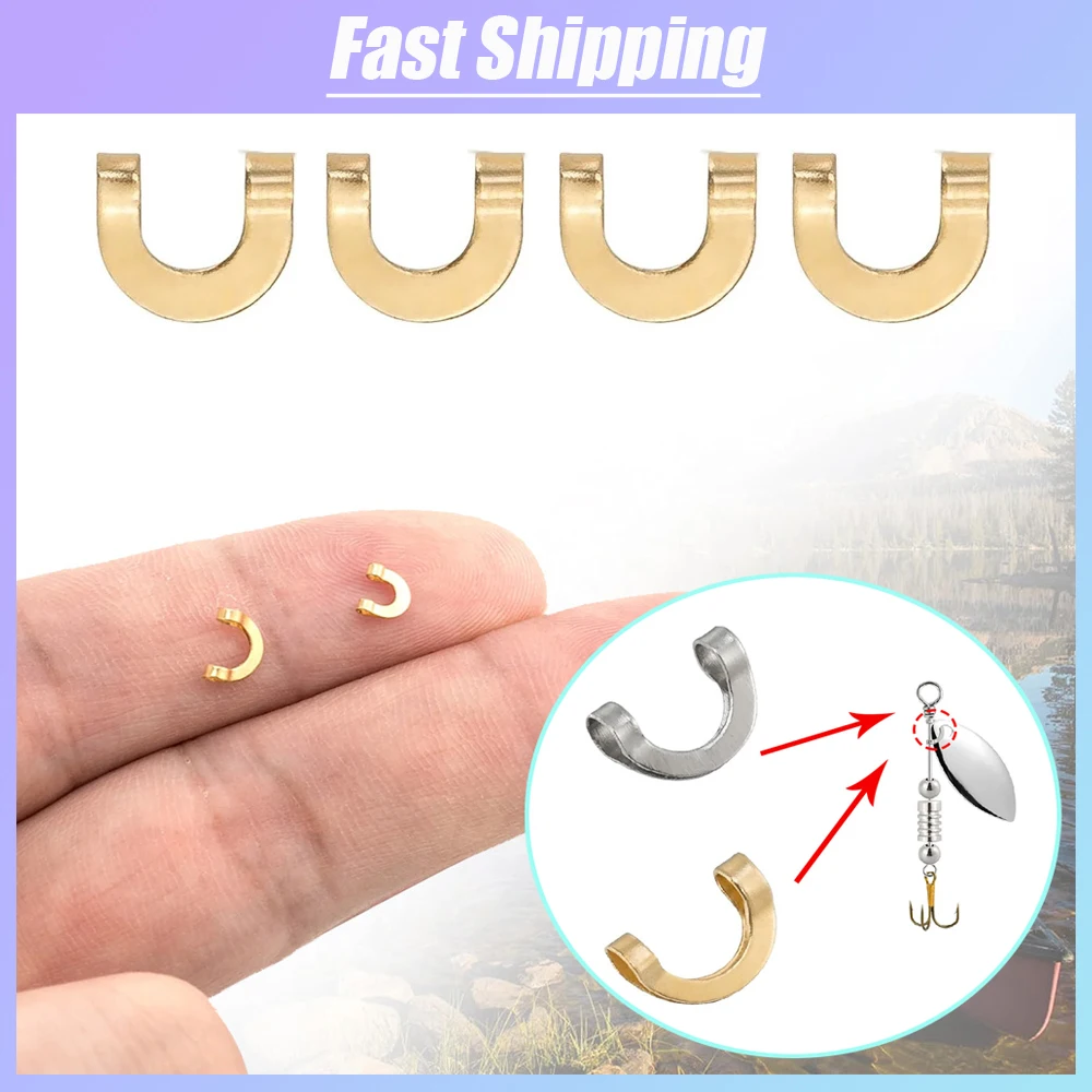 Fishing Lure Spinnerbait - 100pcs Fishing U Shaped Fixed Clips