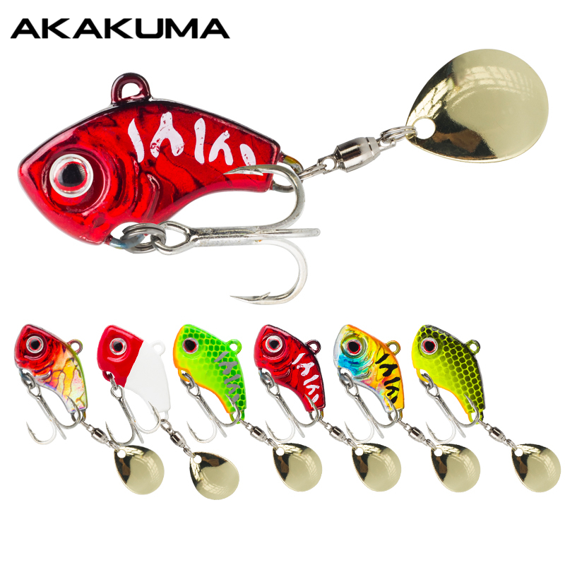 Fishing Lure Crankbait - 6PC 5g/7g/10g/14g/20g Rotating Metal Vib Sinking