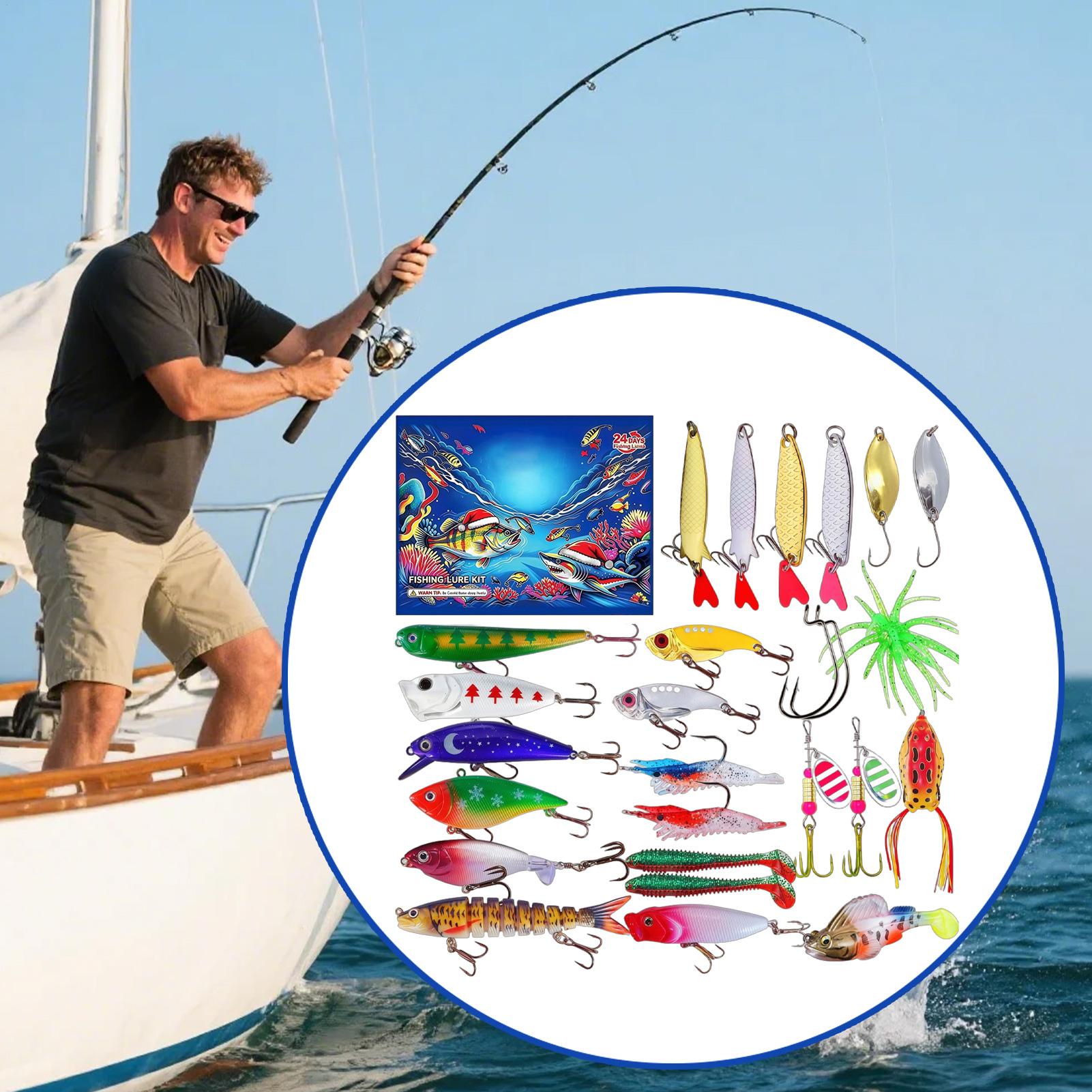 Fishing Countdown Calendar 24  - đánh giá và giá Fishing Lure Kit