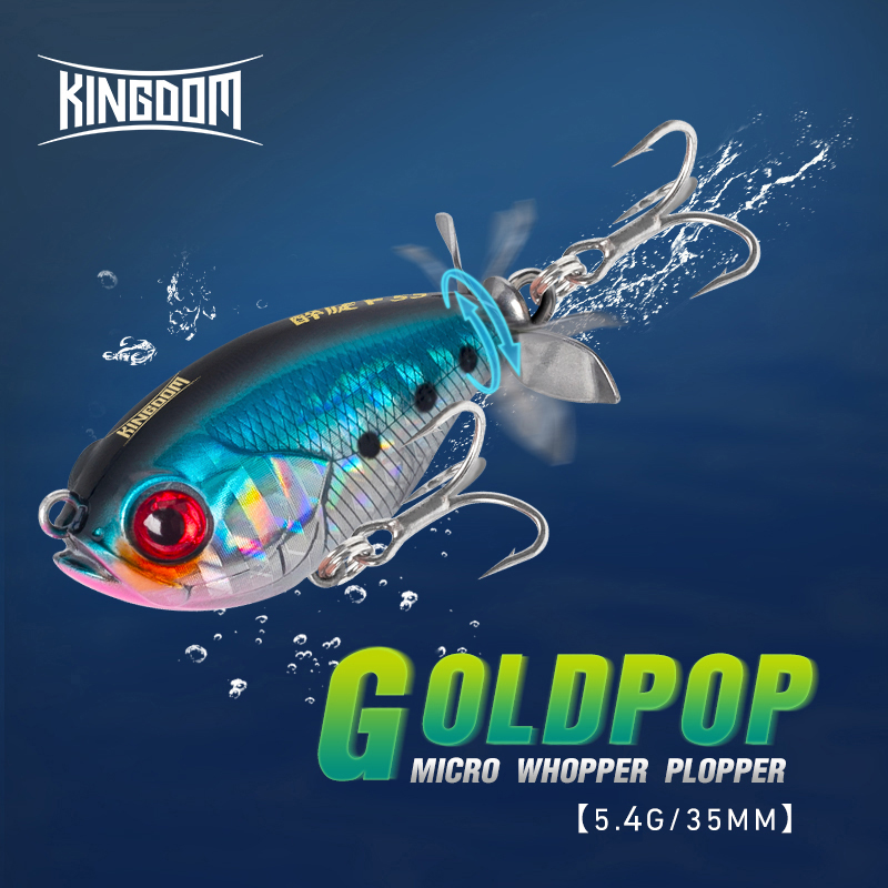 Kingdom Cánh Quạt Topwater Pop - đánh giá và giá Fishing Lure Popper