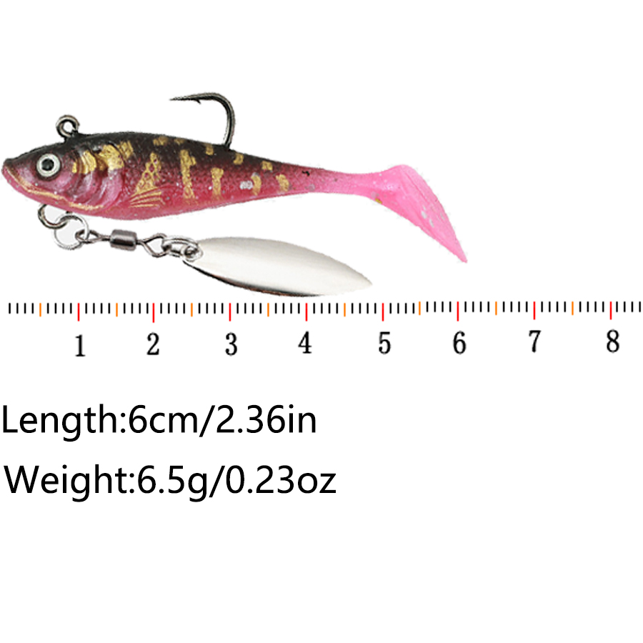 5PCS T-Tail Soft Bait Artifici - đánh giá và giá Fishing Lure Blade Bait