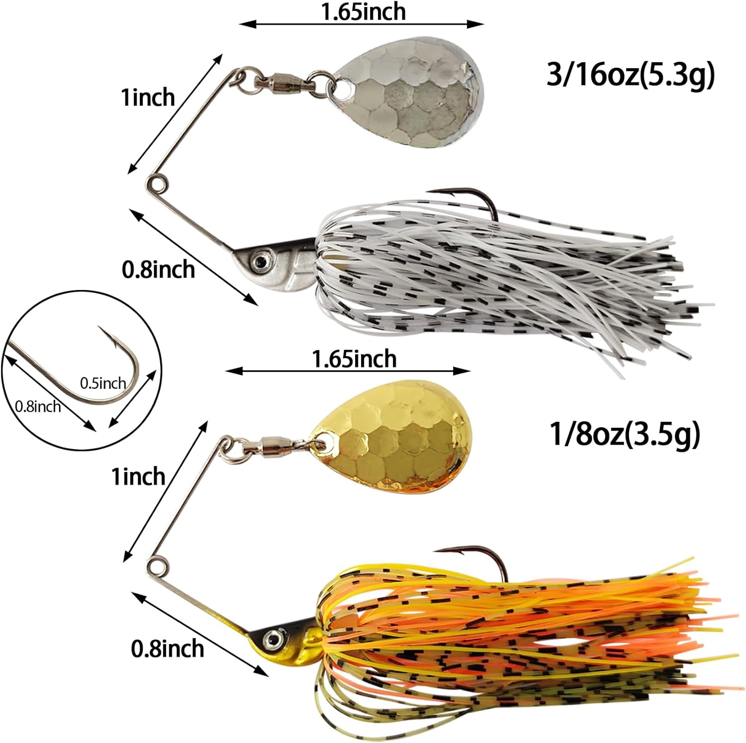 Eupheng Spinner Bait Spoon Wir - đánh giá và giá Fishing Lure Spinnerbait