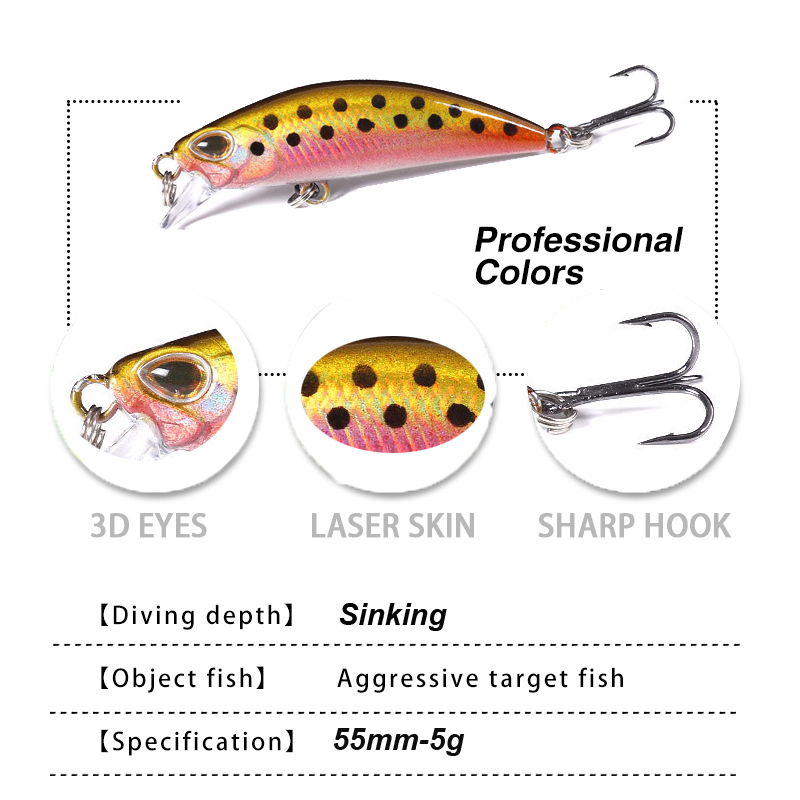 WESTBASS 1PX Micro Minnow Dụ 5 - đánh giá và giá Fishing Lure Jerkbait