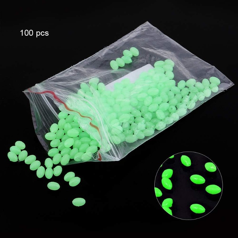 100pcs/lot Oval Night Luminous - đánh giá và giá Fishing Lure Accessories