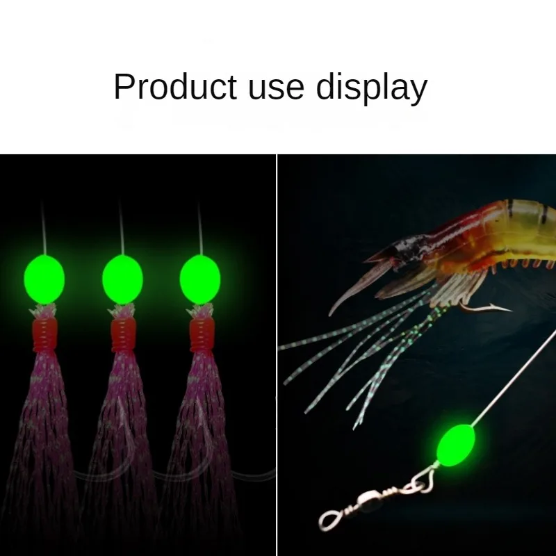 100pcs/lot Oval Night Luminous - đánh giá và giá Fishing Lure Accessories