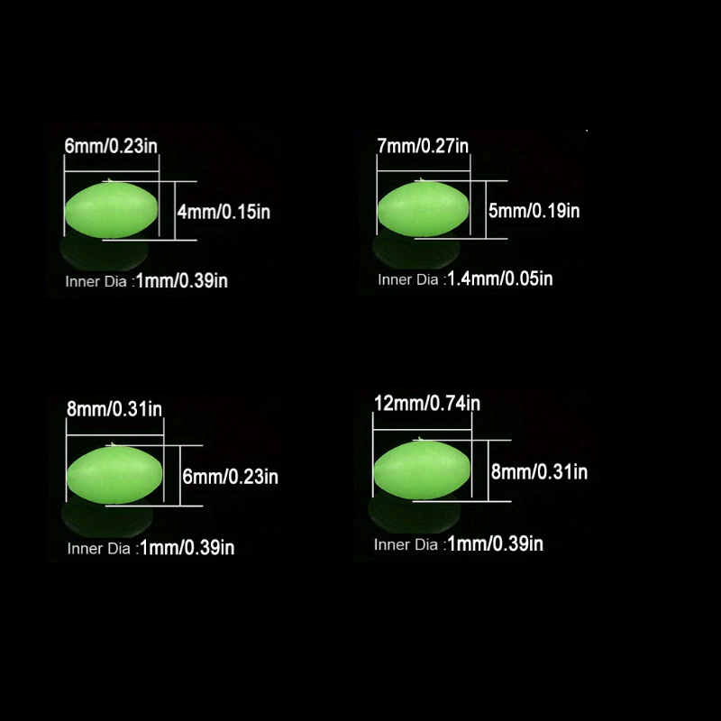100pcs/lot Oval Night Luminous - đánh giá và giá Fishing Lure Accessories
