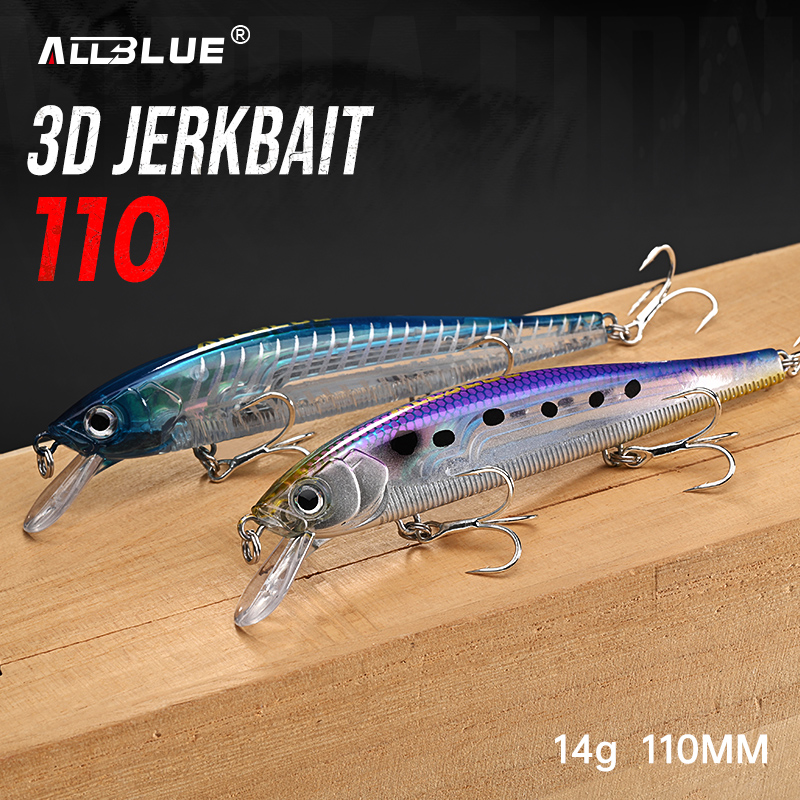 ALLBLUE 3D Jerkbait Wobbler Fi - đánh giá và giá Fishing Lure Jerkbait