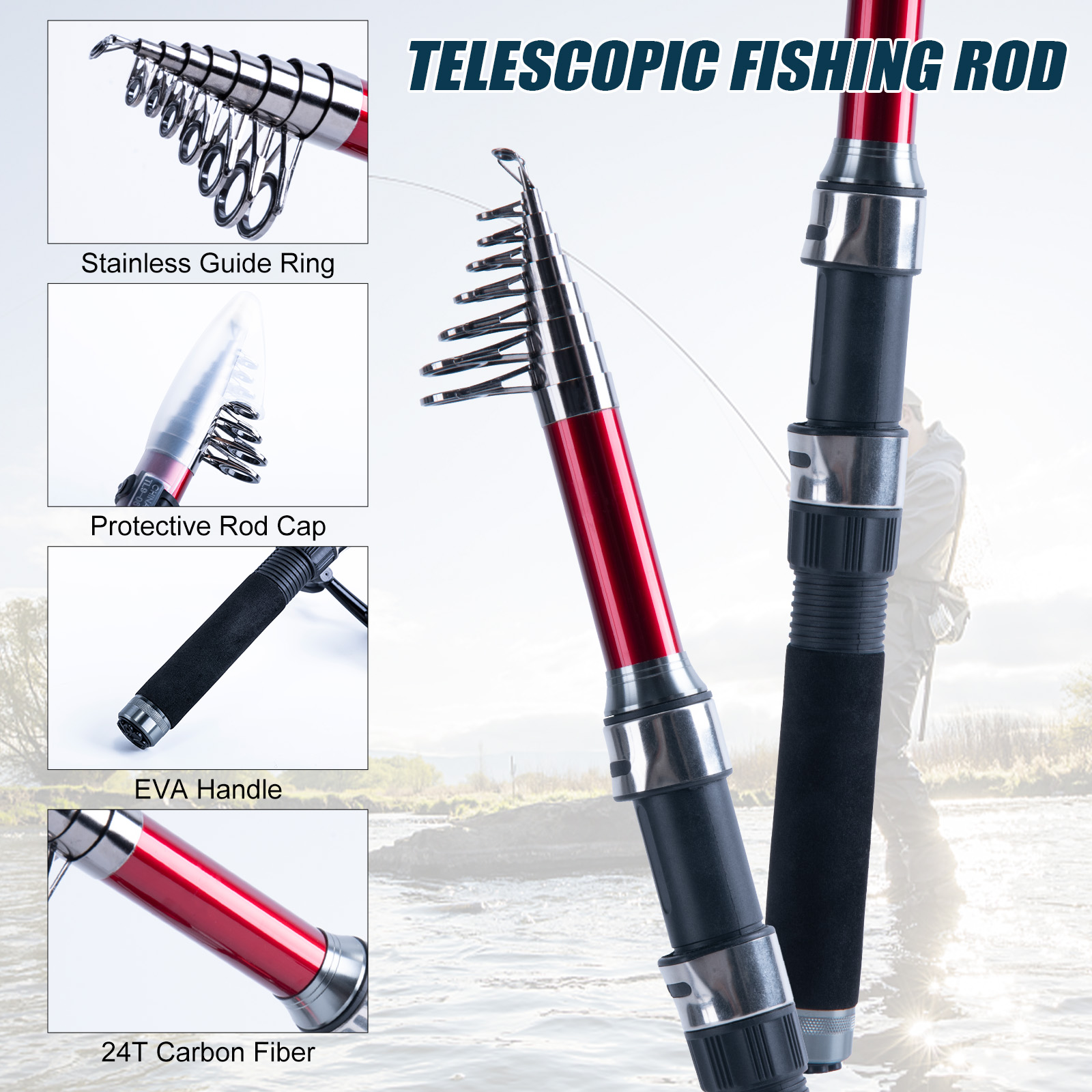 Goture Telescopic Fishing Rod  - đánh giá và giá Fishing Lure Spinner