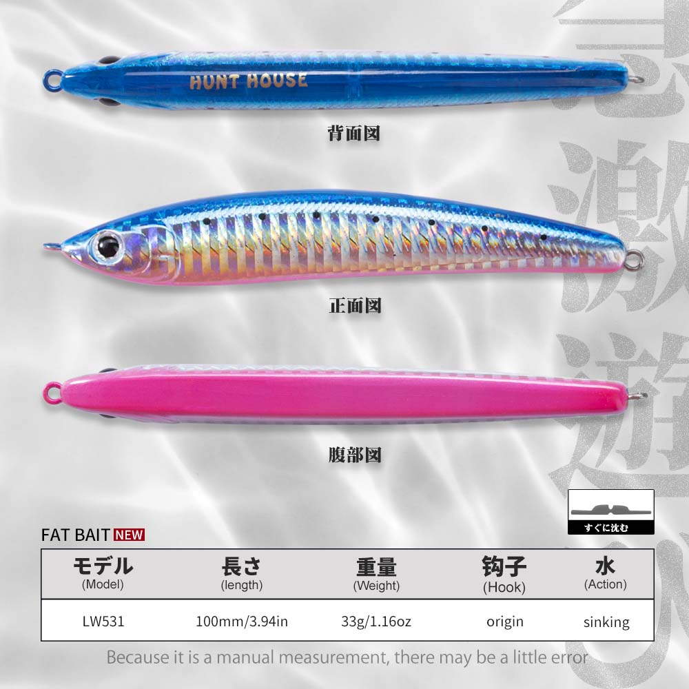 Hunthouse Sinking Pencil Hard  - đánh giá và giá Fishing Lure Jerkbait