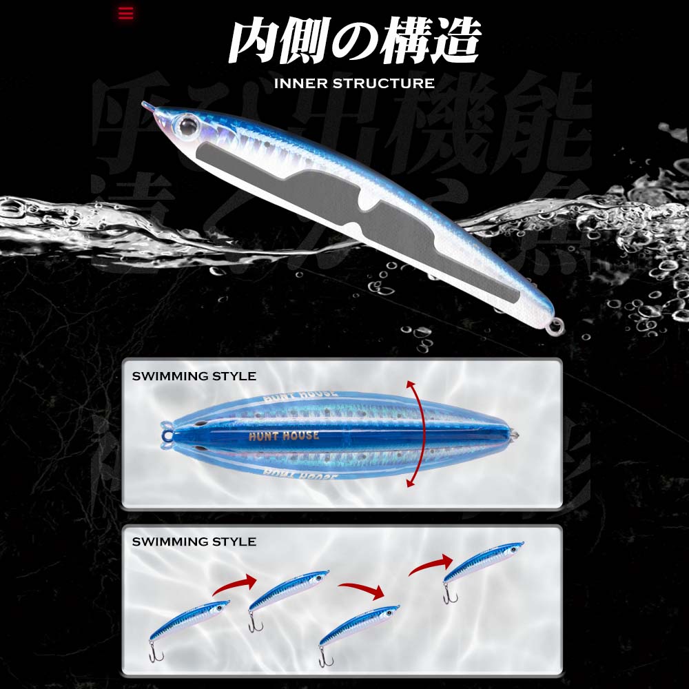Hunthouse Sinking Pencil Hard  - đánh giá và giá Fishing Lure Jerkbait