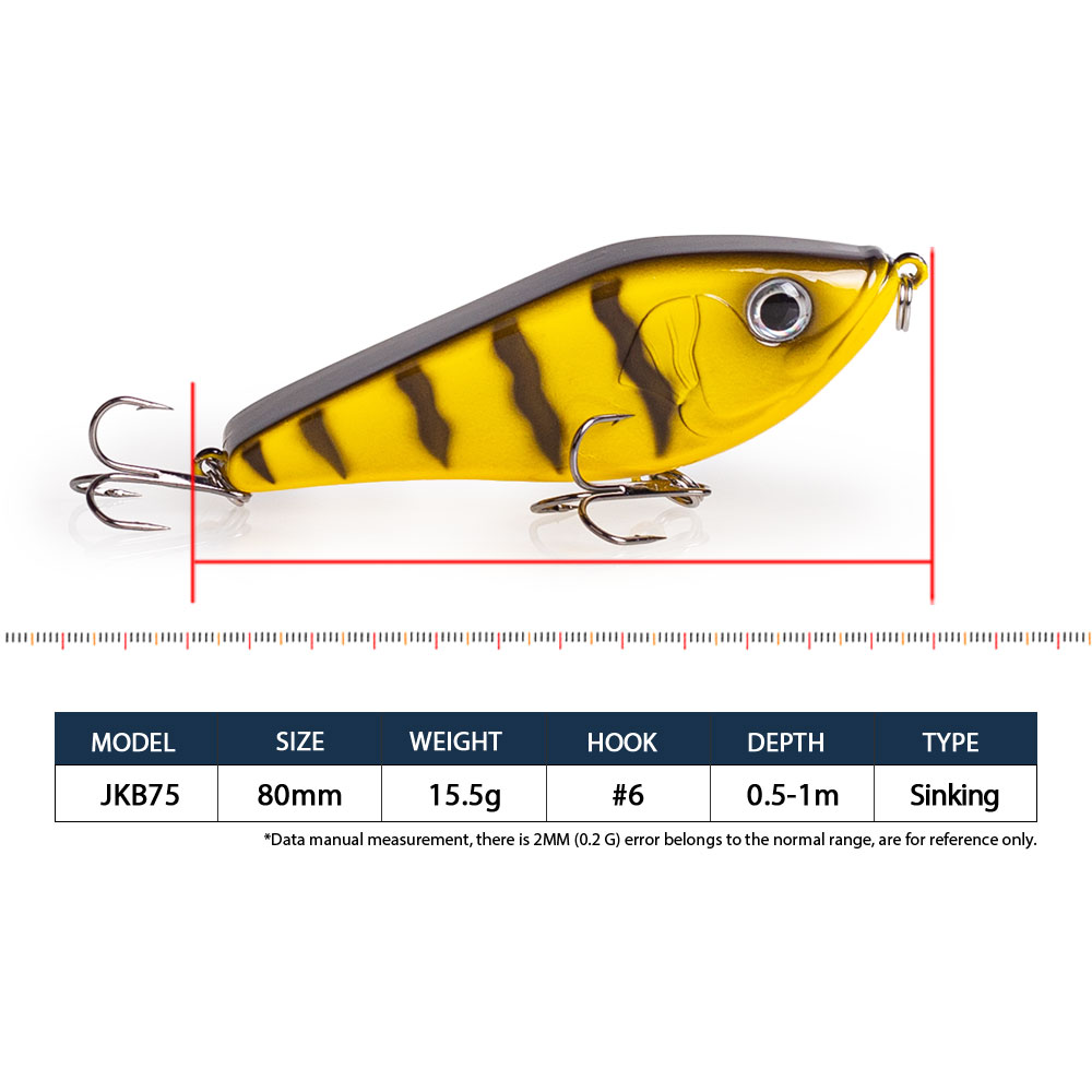75Mm/13.5G Muskies Jerkbait Pi - đánh giá và giá Fishing Lure Jerkbait