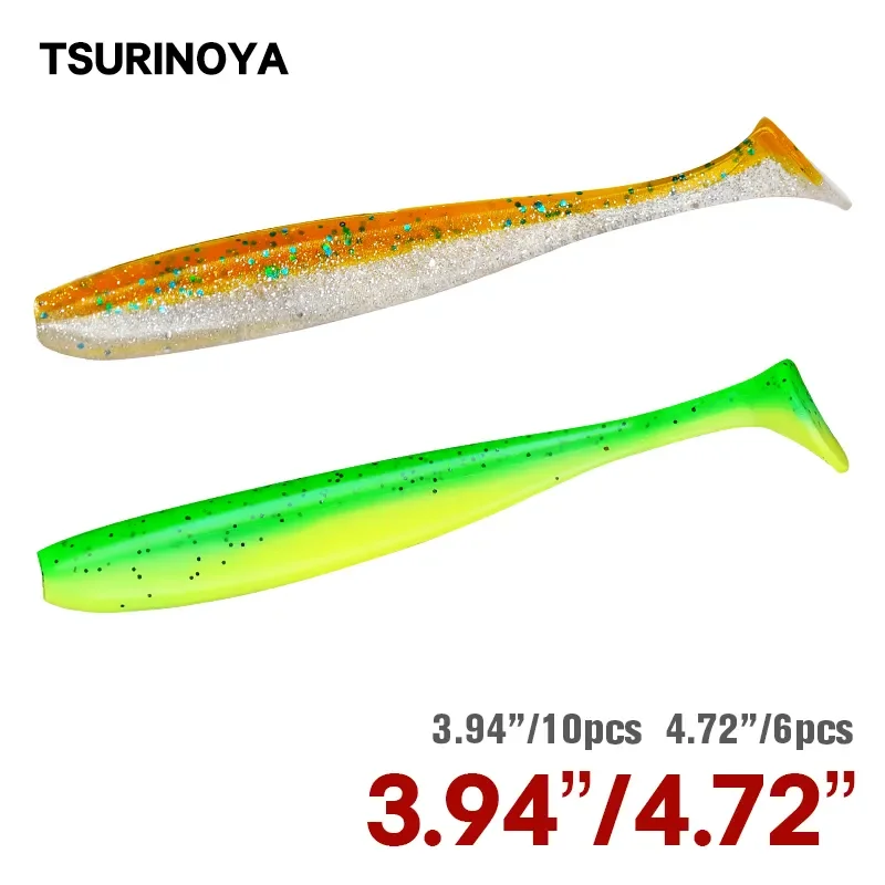 TSURINOYA NEW SIZE 100mm 120mm - đánh giá và giá Fishing Lure Soft Plastic