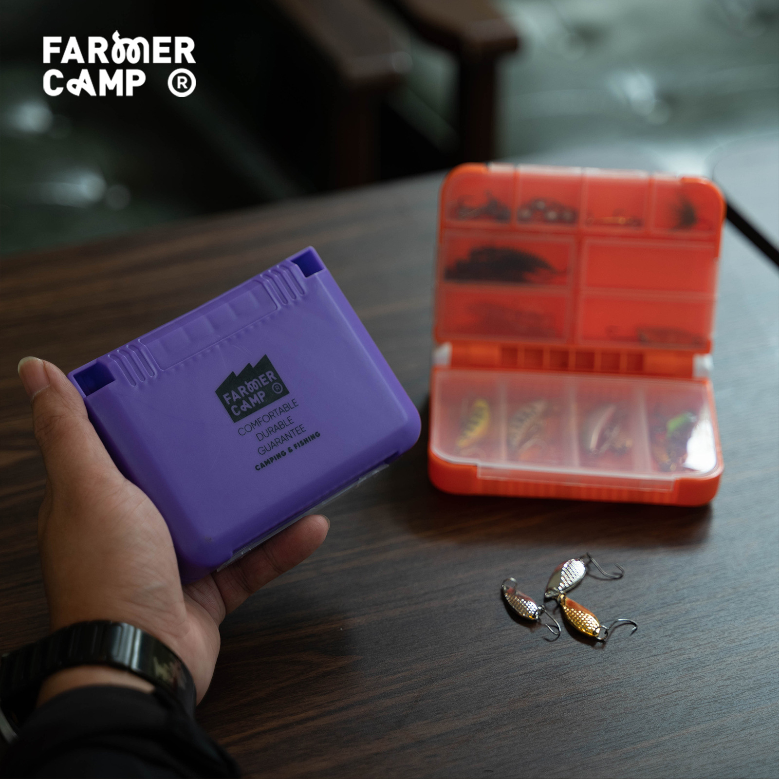 Portable Double Layer Fishing  - đánh giá và giá Fishing Lure Spoon