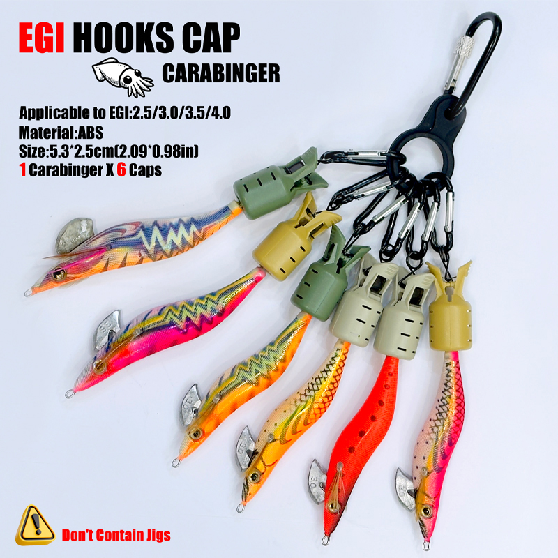 Squid Jig Hook Caps and Carabi - đánh giá và giá Fishing Lure Jig