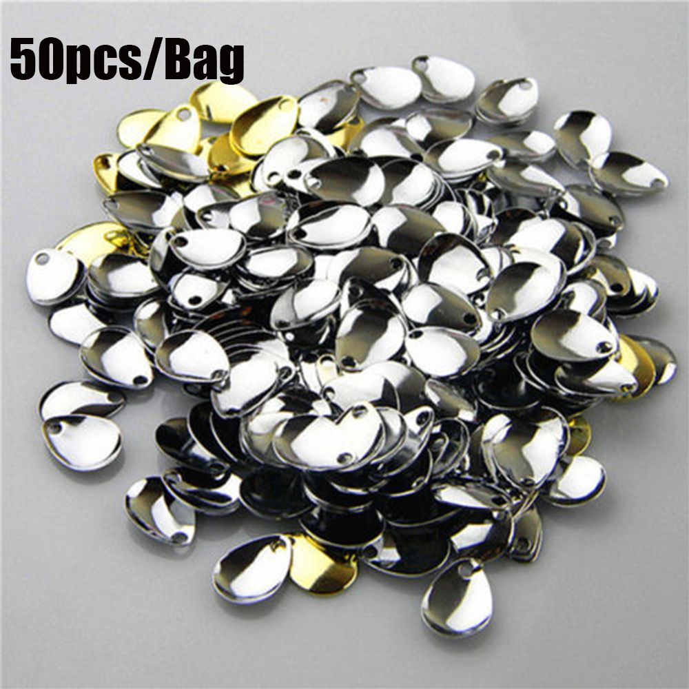 50PCS Silver Smooth Nickel Seq - đánh giá và giá Fishing Lure Spinner