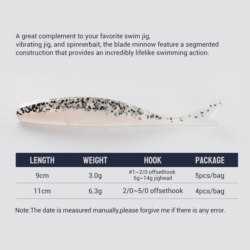 NOEBY Mềm Dụ Lưỡi Dao Minnow 9 - đánh giá và giá Fishing Lure Blade Bait