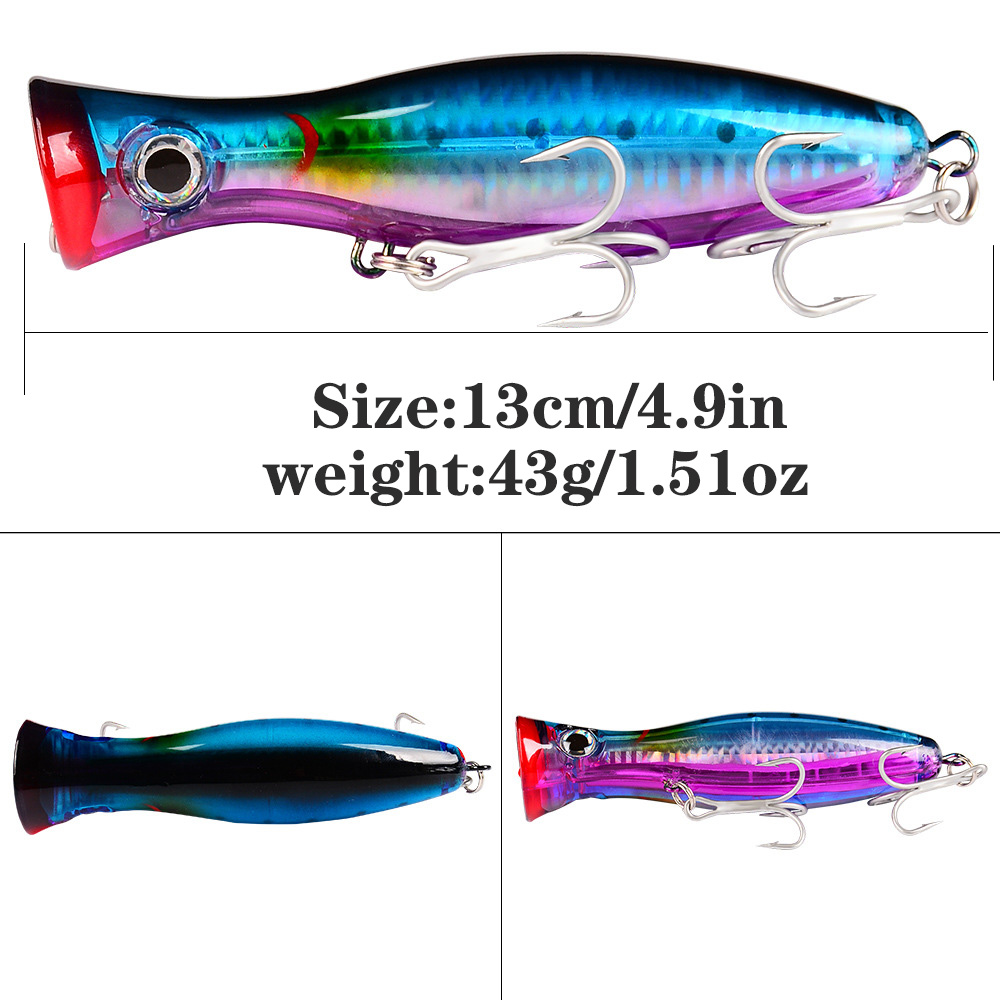 PROBEROS 1pc 13cm 43g Popper F - đánh giá và giá Fishing Lure Popper