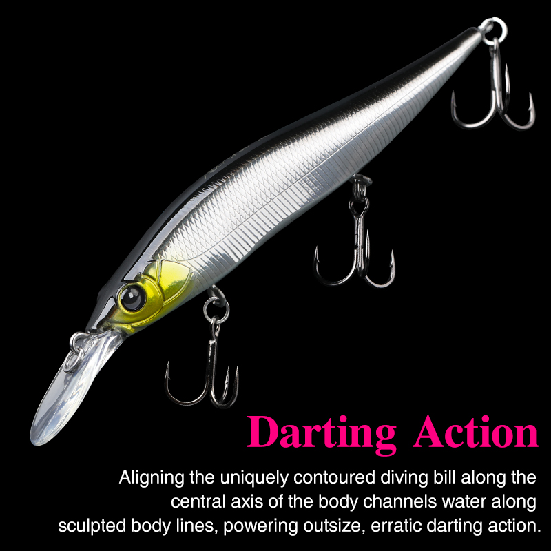 TSURINOYA Suspend Minnow AUROR - đánh giá và giá Fishing Lure Spinnerbait