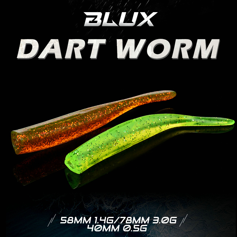 BLUX Mới Phi Tiêu Con Sâu Mồi  - đánh giá và giá Fishing Lure Soft Plastic
