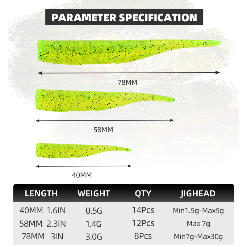 BLUX Mới Phi Tiêu Con Sâu Mồi  - đánh giá và giá Fishing Lure Soft Plastic