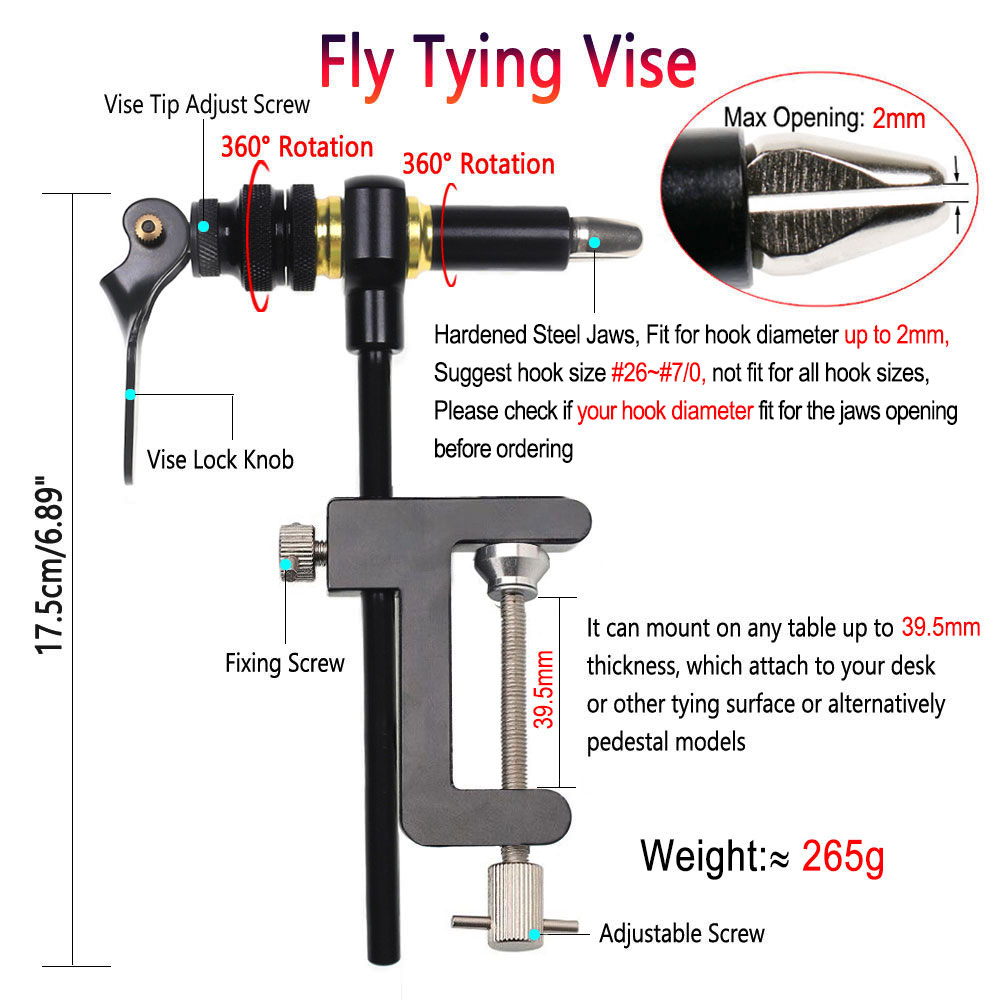 Bimoo 360 ° Xoay C-Kẹp Fly Ràn - đánh giá và giá Fishing Lure Spinner