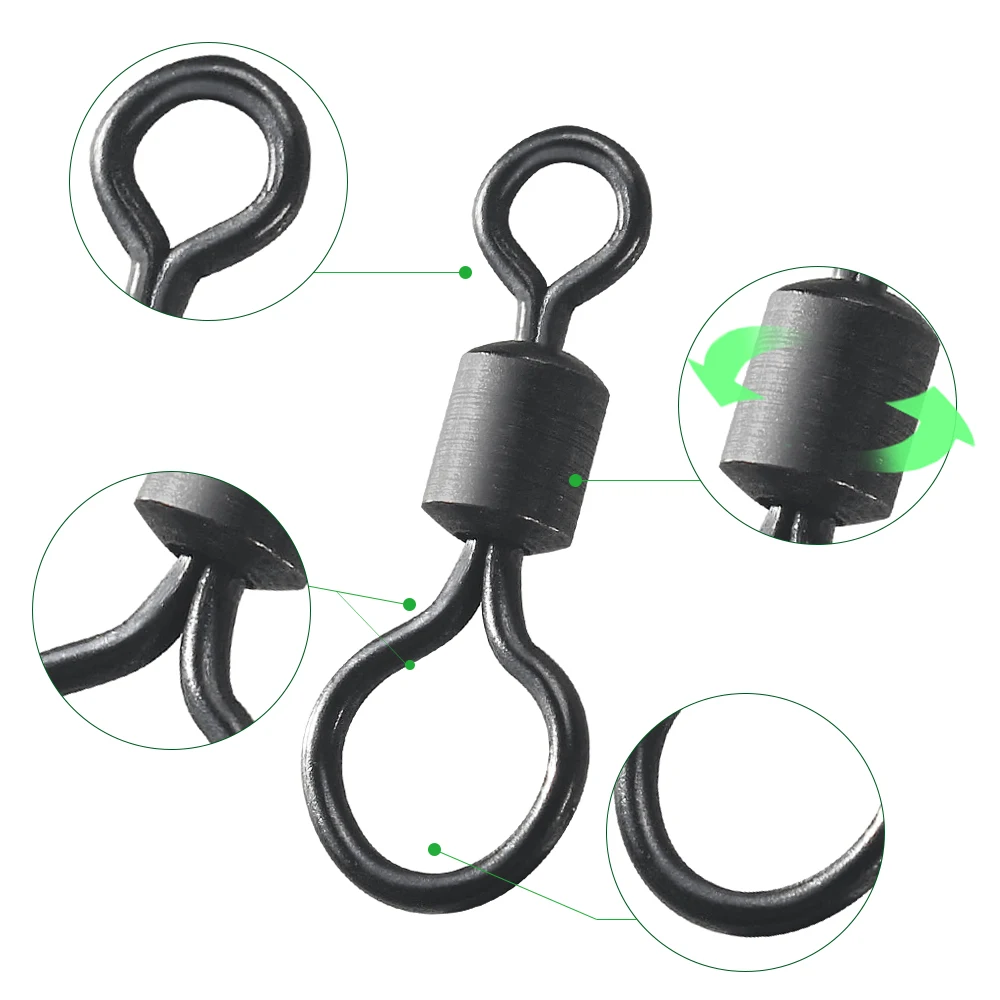 100pcs Carp Fishing Swivel Big - đánh giá và giá Fishing Lure Accessories