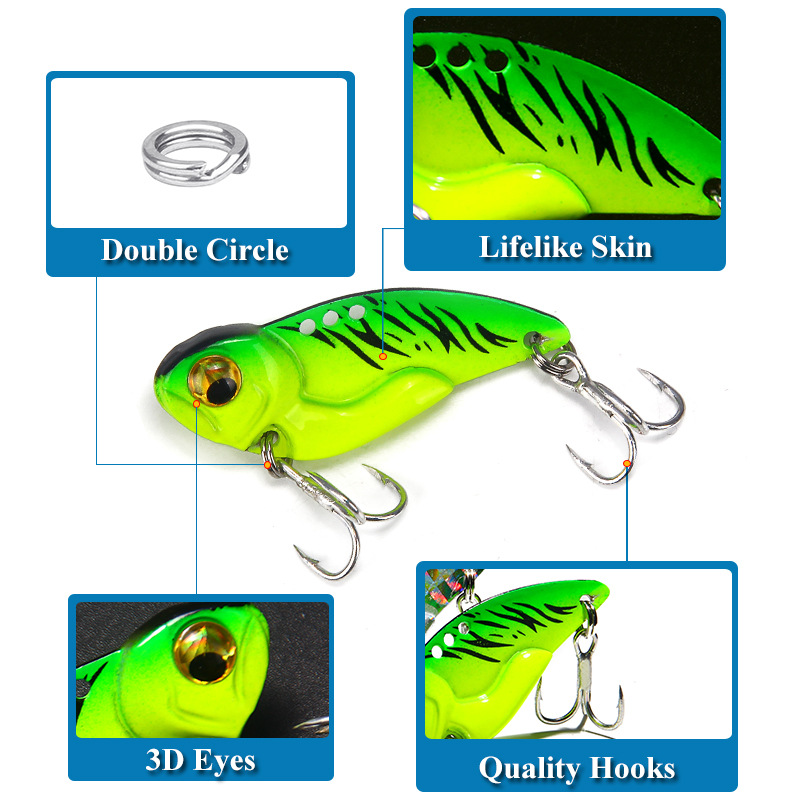 Billings 1Pcs 8g 3.5cm 3D Eyes - đánh giá và giá Fishing Lure Blade Bait