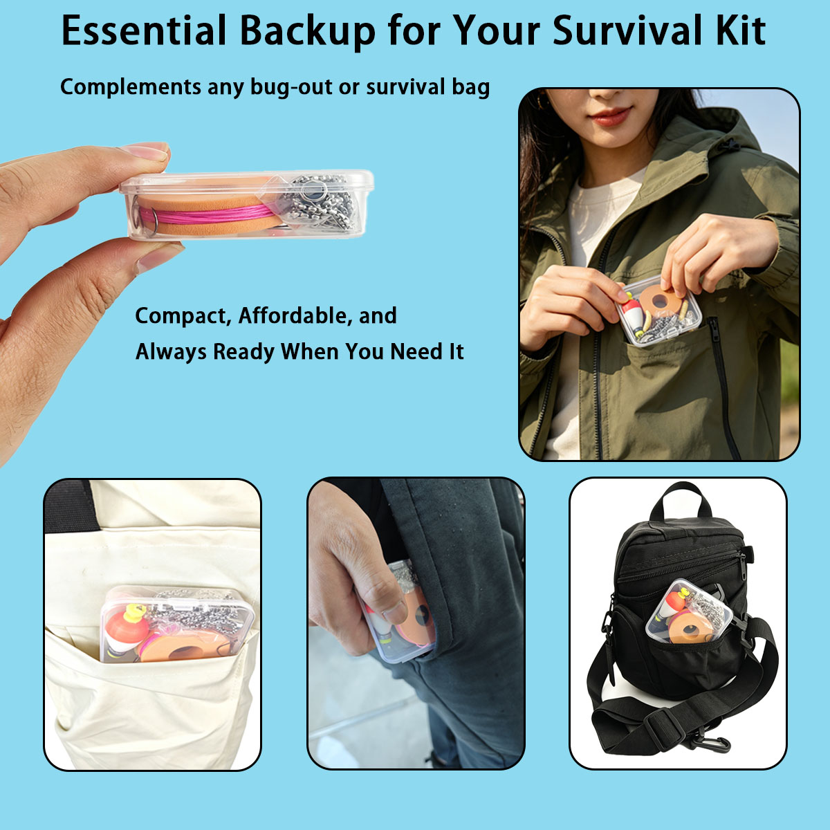 Portable Emergency Fishing Gea - đánh giá và giá Fishing Lure Kit
