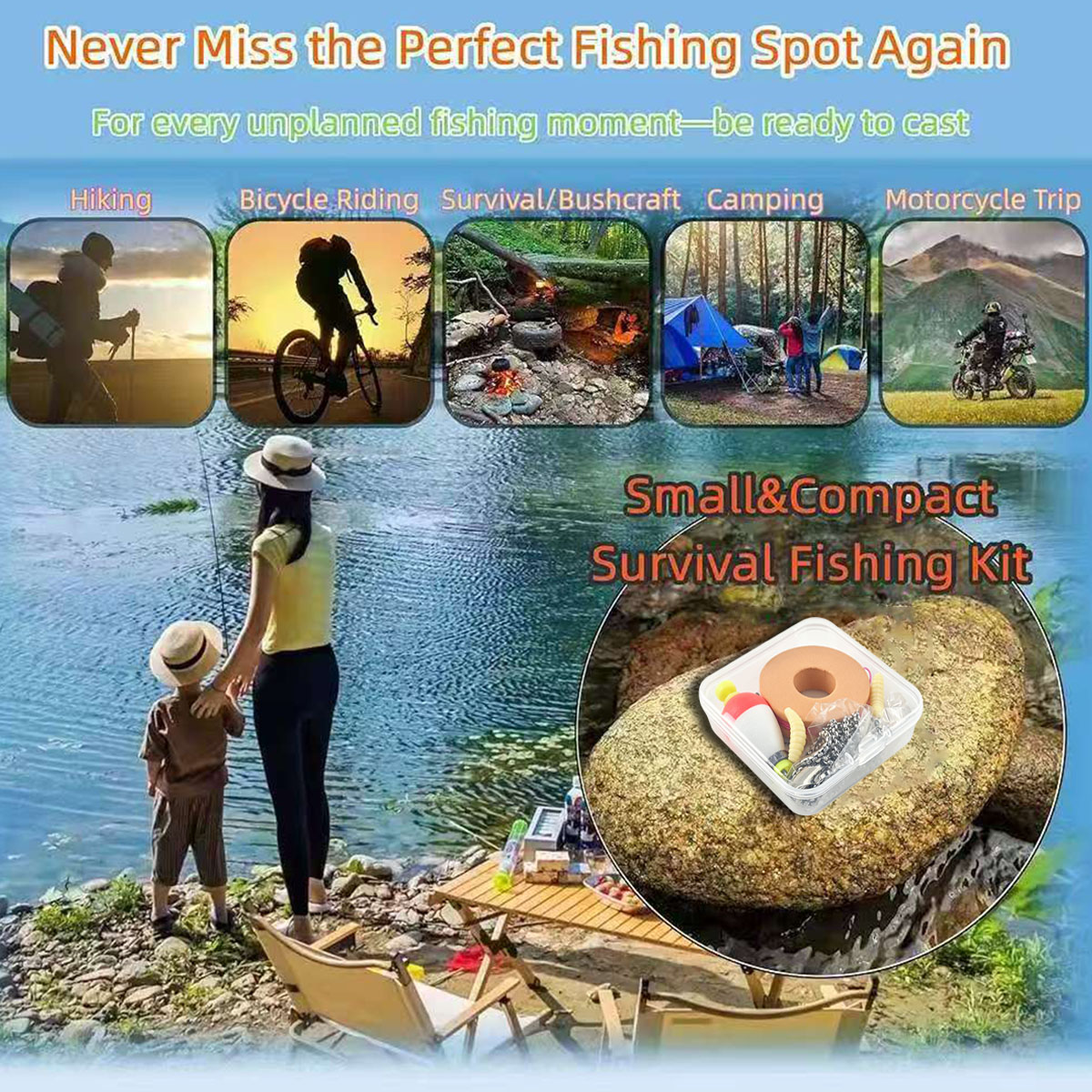 Portable Emergency Fishing Gea - đánh giá và giá Fishing Lure Kit