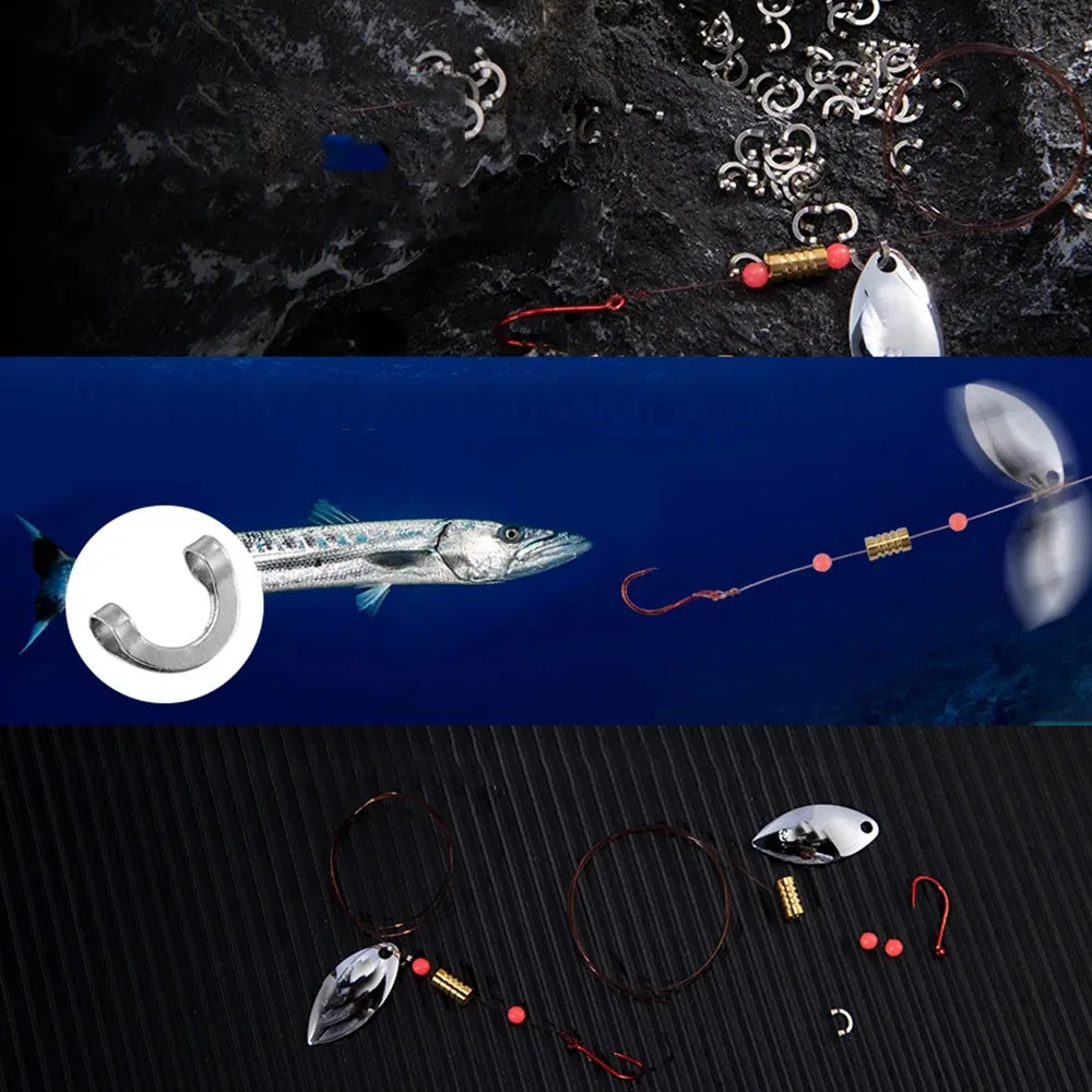 100pcs Fishing U Shaped Fixed  - đánh giá và giá Fishing Lure Spinnerbait